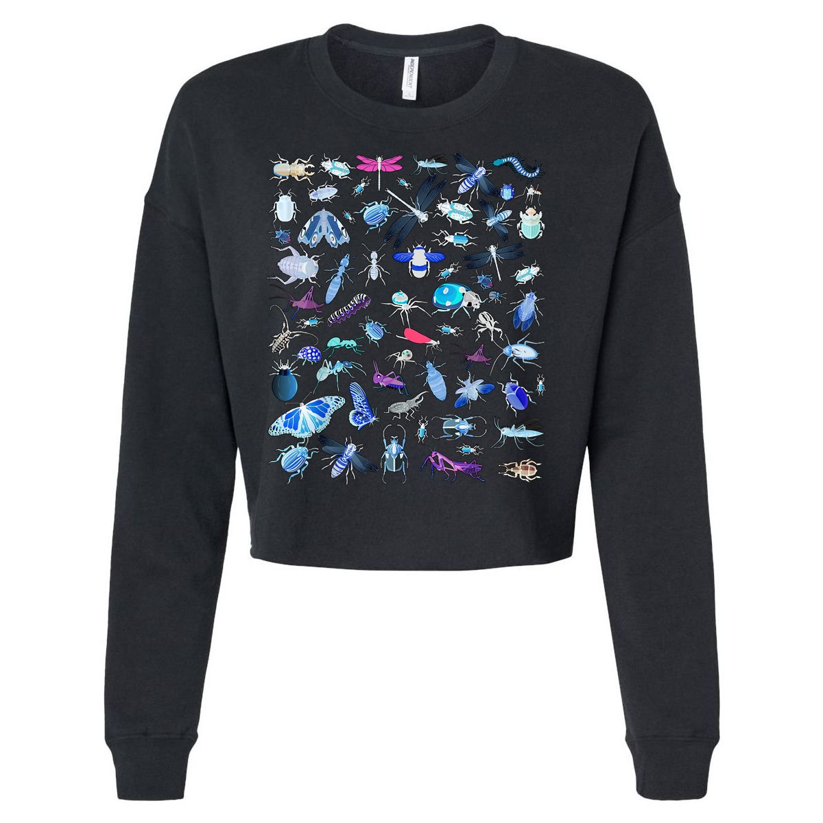 Cool Lots Of Bugs Cropped Pullover Crew