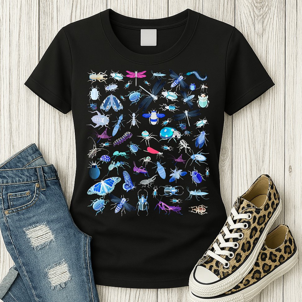 Cool Lots Of Bugs Womens T-Shirt