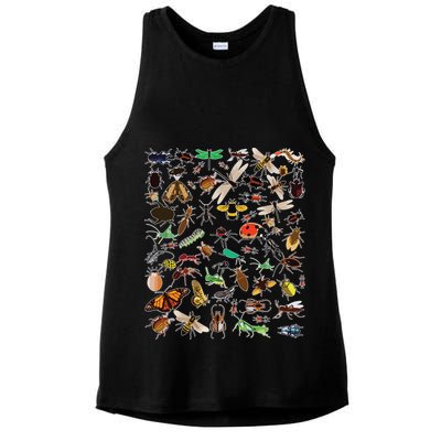 Cool Lots Of Bugs Funny Insect Lover Entomologist Ladies PosiCharge Tri-Blend Wicking Tank