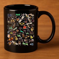Cool Lots Of Bugs Funny Insect Lover Entomologist 11oz C Handle Ceramic Mug