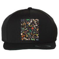 Cool Lots Of Bugs Funny Insect Lover Entomologist Wool Snapback Cap