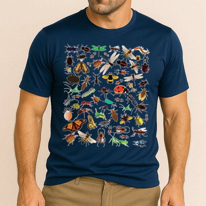 Cool Lots Of Bugs Funny Insect Lover Entomologist Performance Shirt