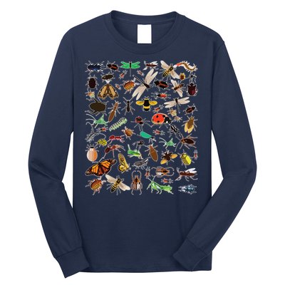 Cool Lots Of Bugs Funny Insect Lover Entomologist Long Sleeve Shirt