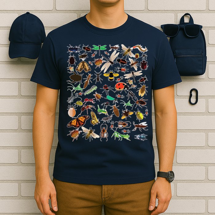 Cool Lots Of Bugs Funny Insect Lover Entomologist T-Shirt