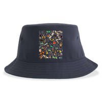 Cool Lots Of Bugs Funny Insect Lover Entomologist Sustainable Bucket Hat