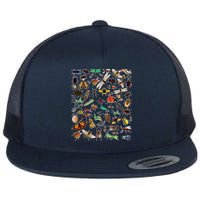 Cool Lots Of Bugs Funny Insect Lover Entomologist Flat Bill Trucker Hat