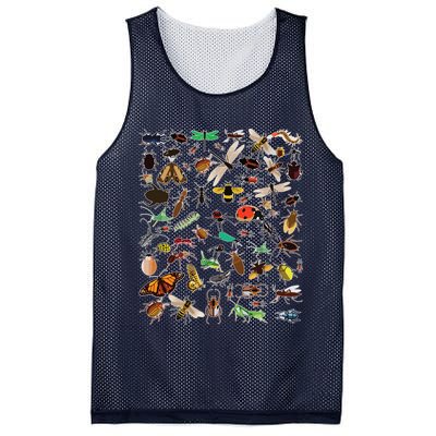 Cool Lots Of Bugs Funny Insect Lover Entomologist Mesh Reversible Basketball Jersey Tank