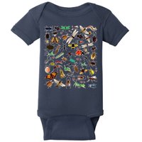 Cool Lots Of Bugs Funny Insect Lover Entomologist Baby Bodysuit