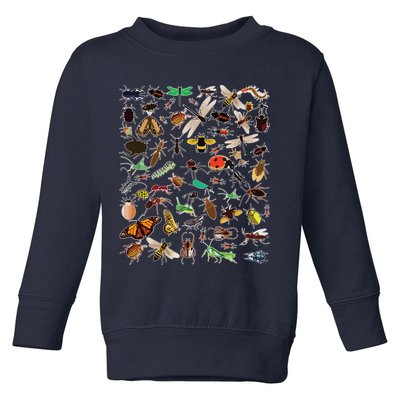Cool Lots Of Bugs Funny Insect Lover Entomologist Toddler Sweatshirt