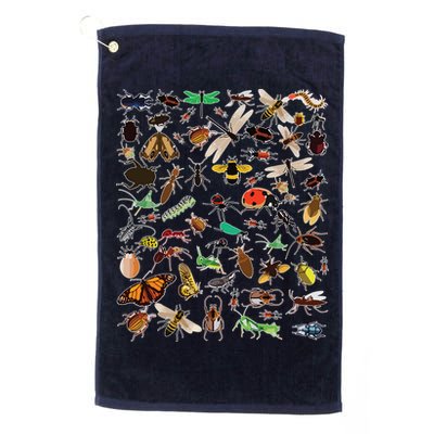 Cool Lots Of Bugs Funny Insect Lover Entomologist Golf Towel