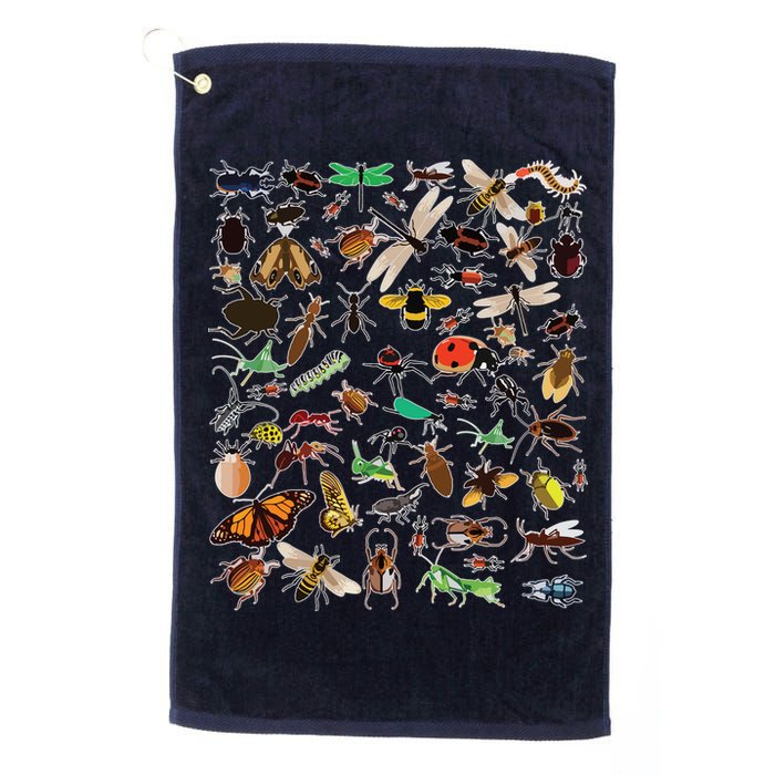 Cool Lots Of Bugs Funny Insect Lover Entomologist Golf Towel