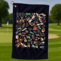 Cool Lots Of Bugs Funny Insect Lover Entomologist Golf Towel