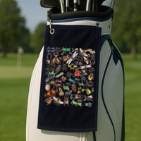 Cool Lots Of Bugs Funny Insect Lover Entomologist Golf Towel