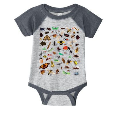 Cool Lots Of Bugs Funny Insect Lover Entomologist Infant Baby Jersey Bodysuit