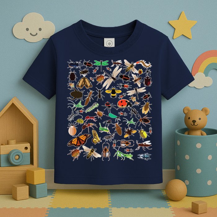 Cool Lots Of Bugs Funny Insect Lover Entomologist Toddler T-Shirt
