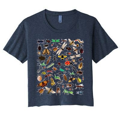 Cool Lots Of Bugs Funny Insect Lover Entomologist Crop Top