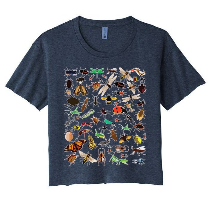 Cool Lots Of Bugs Funny Insect Lover Entomologist Crop Top