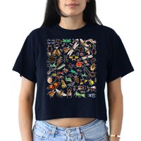 Cool Lots Of Bugs Funny Insect Lover Entomologist Crop Top