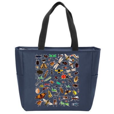 Cool Lots Of Bugs Funny Insect Lover Entomologist Zip Tote Bag