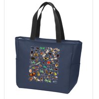 Cool Lots Of Bugs Funny Insect Lover Entomologist Zip Tote Bag