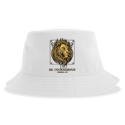 Christian Lion Of Judah Be Courageous Faith Gift Sustainable Bucket Hat