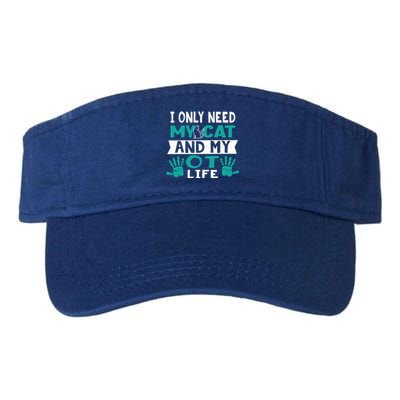 Cat Lover Occupational Therapy Cute Giftot Therapist Ot Month Gift Valucap Bio-Washed Visor