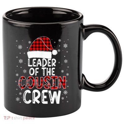 Christmas Leader Of The Cousin Crew Pajamas Family Xmas 11oz C Handle Ceramic Mug