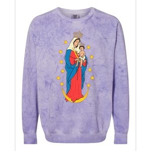 Chiquinquira Lady Of The Rosary Colorblast Crewneck Sweatshirt