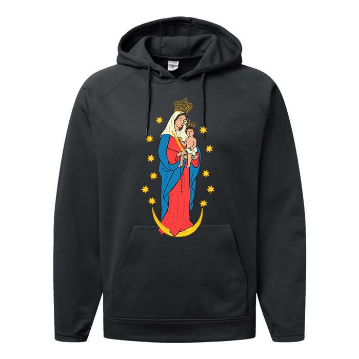 Chiquinquira Lady Of The Rosary Performance Fleece Hoodie