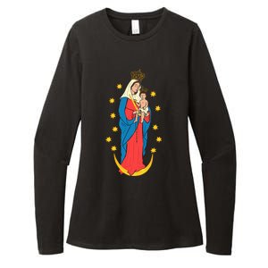 Chiquinquira Lady Of The Rosary Womens CVC Long Sleeve Shirt