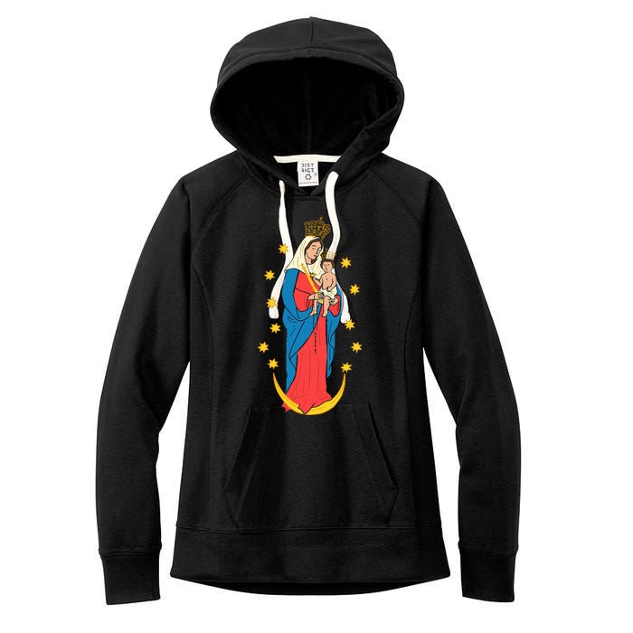 Chiquinquira Lady Of The Rosary Women's Fleece Hoodie