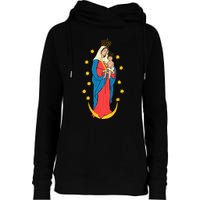 Chiquinquira Lady Of The Rosary Womens Funnel Neck Pullover Hood