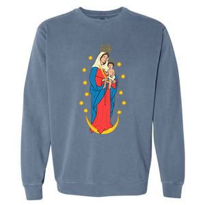 Chiquinquira Lady Of The Rosary Garment-Dyed Sweatshirt