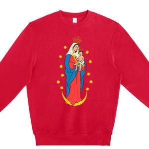 Chiquinquira Lady Of The Rosary Premium Crewneck Sweatshirt