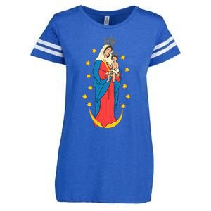 Chiquinquira Lady Of The Rosary Enza Ladies Jersey Football T-Shirt