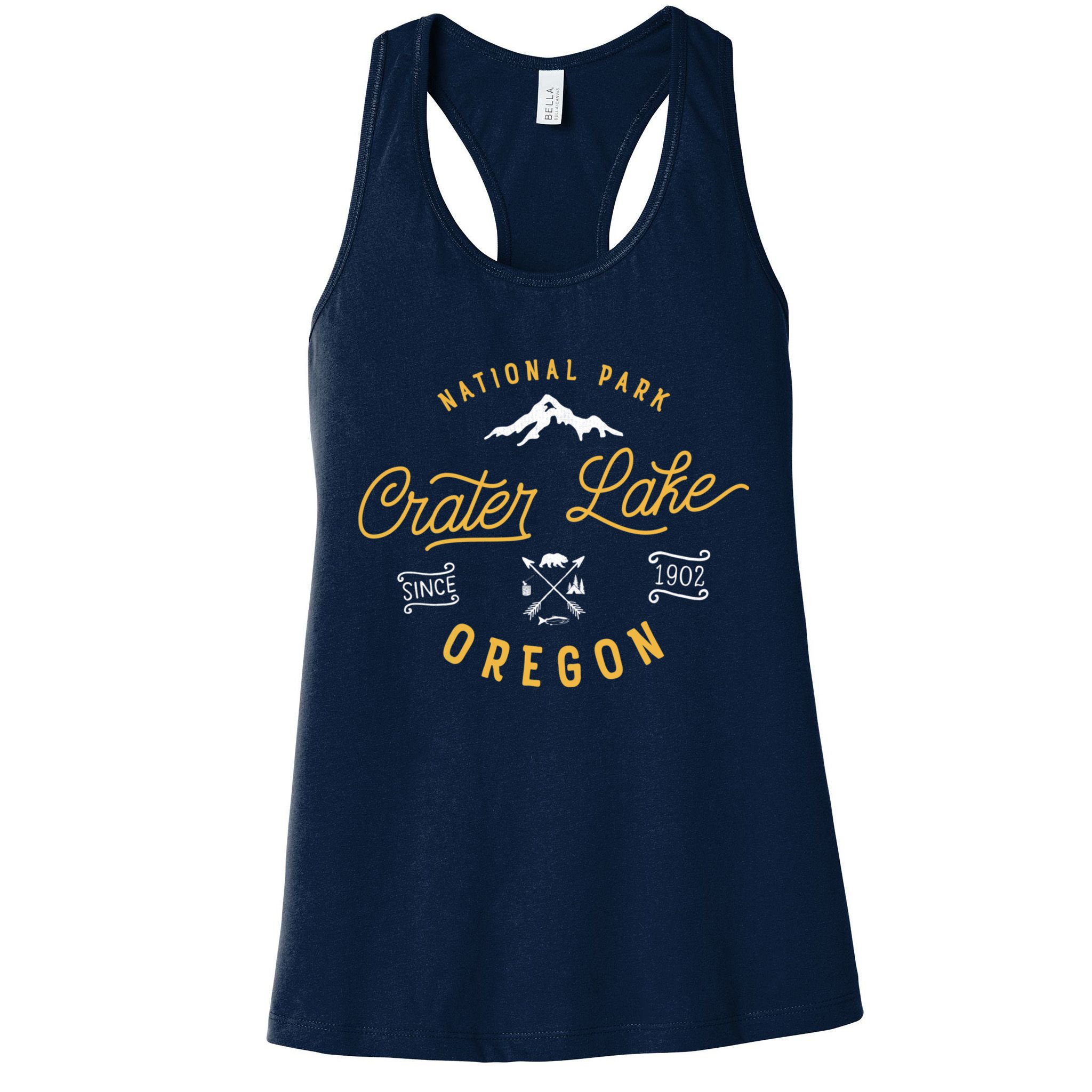 Crater Lake Oregon National Park Vintage Retro Outdoor Novelty Womens Tank Top