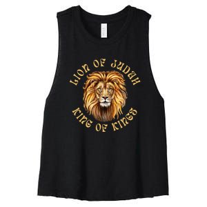 Christian Lion Of Judah Jesus Christ Gift Women's Racerback Cropped Tank