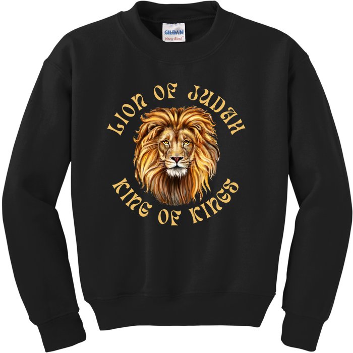 Christian Lion Of Judah Jesus Christ Gift Kids Sweatshirt