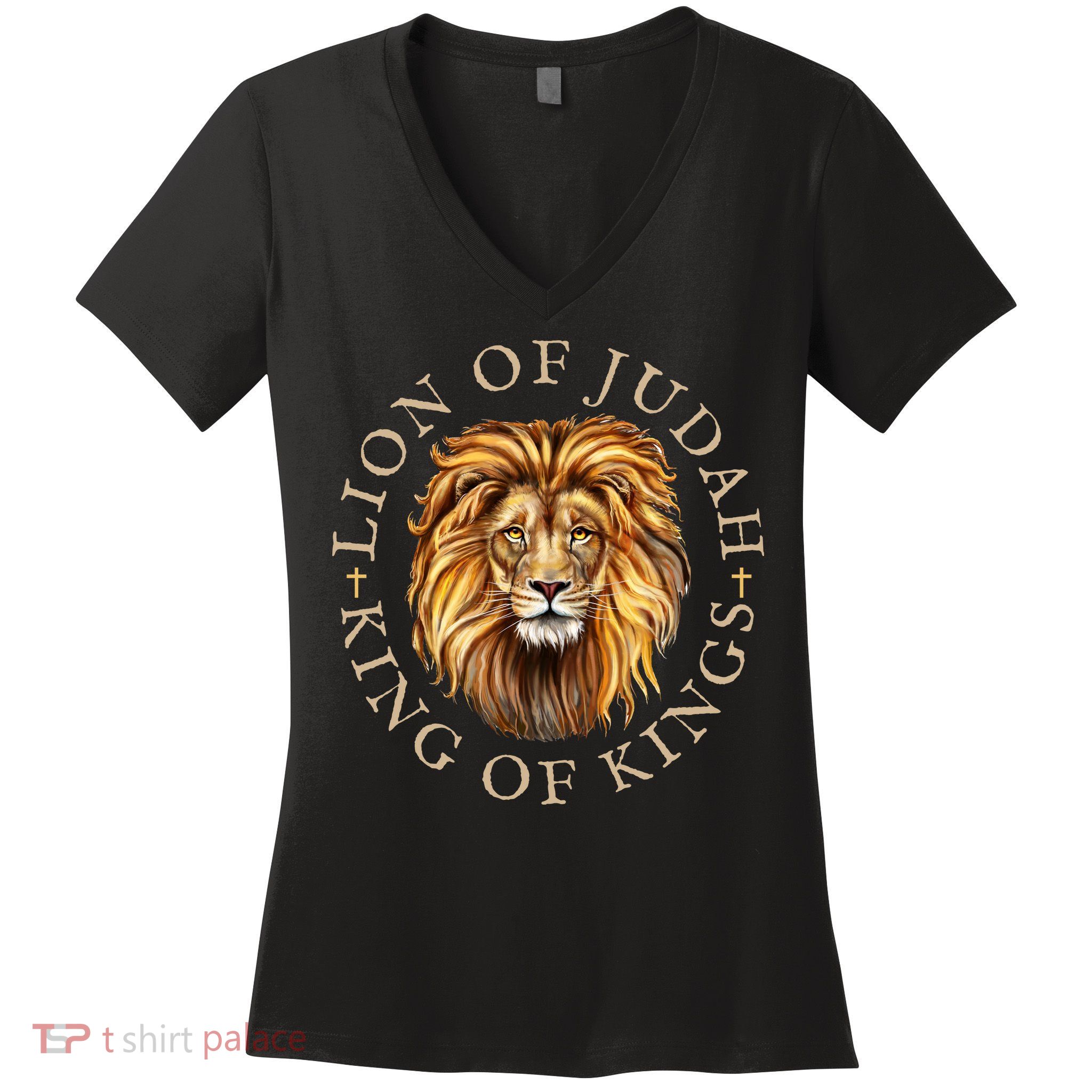 Christian Lion Of Judah Jesus Christ Gift Women's V-Neck T-Shirt