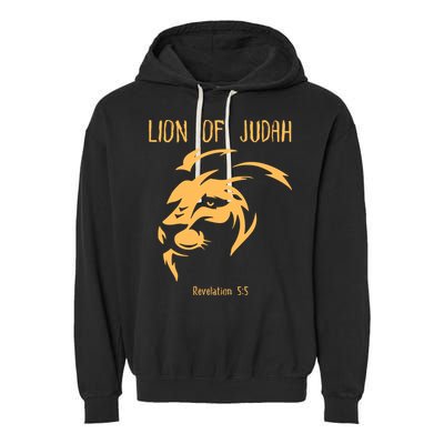 Christian Lion Of Judah Jesus Christ Gift Garment-Dyed Fleece Hoodie