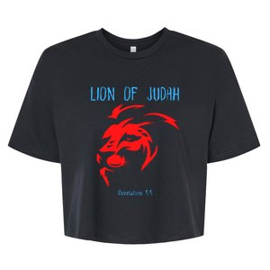 Christian Lion Of Judah Jesus Christ Gift Bella+Canvas Jersey Crop Tee