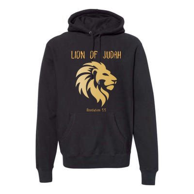 Christian Lion Of Judah Jesus Christ Gift Premium Hoodie