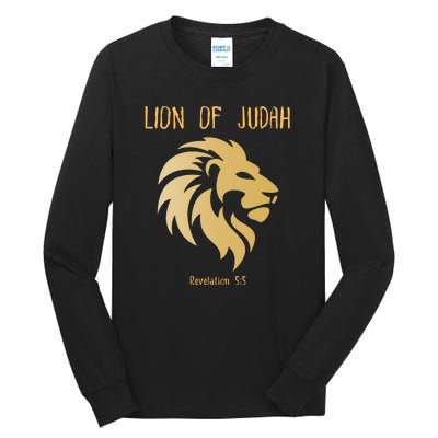 Christian Lion Of Judah Jesus Christ Gift Tall Long Sleeve T-Shirt