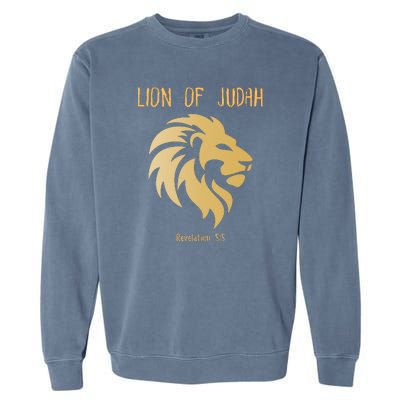 Christian Lion Of Judah Jesus Christ Gift Garment-Dyed Sweatshirt