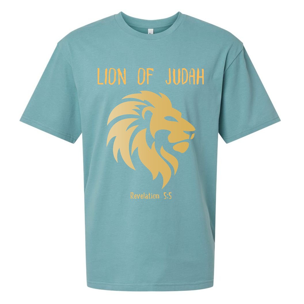 Christian Lion Of Judah Jesus Christ Gift Sueded Cloud Jersey T-Shirt