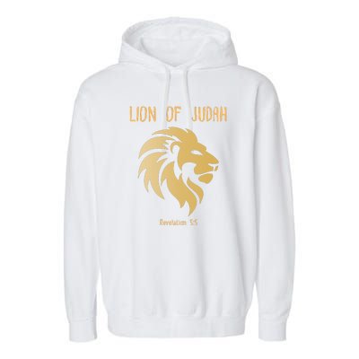 Christian Lion Of Judah Jesus Christ Gift Garment-Dyed Fleece Hoodie