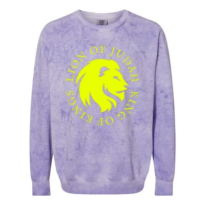 Christian Lion Of Judah Jesus Christ Gift Colorblast Crewneck Sweatshirt