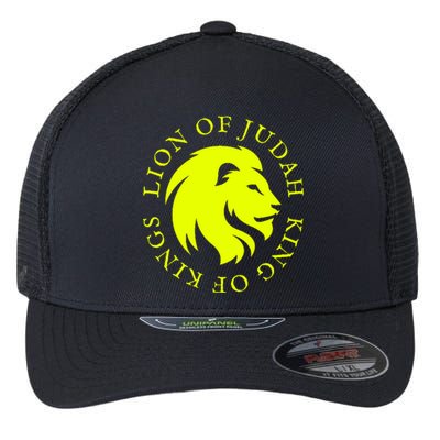 Christian Lion Of Judah Jesus Christ Gift Flexfit Unipanel Trucker Cap