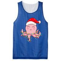 Christmas Lights Octopus Wearing Xmas Hat Cute Octopus Lover Mesh Reversible Basketball Jersey Tank