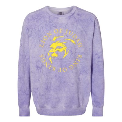 Christian Lion Of Judah Jesus Christ Gift Colorblast Crewneck Sweatshirt